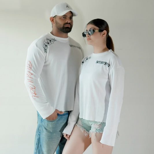 TIDAL TIGER White Waffle Oversized Tee